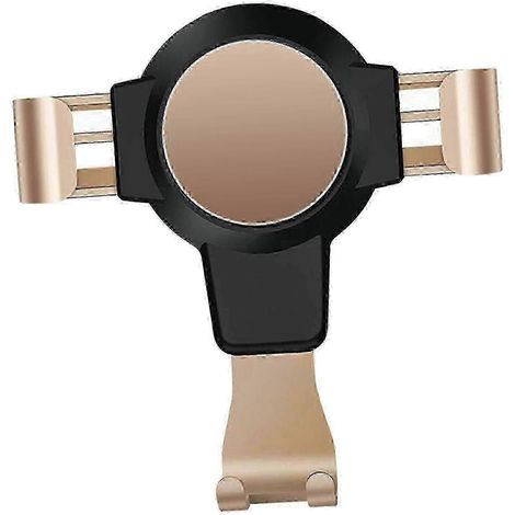 Support de téléphone à gravité pour grille d'aération et support de voiture - Support universel doré pour une conduite sûre et pratique
