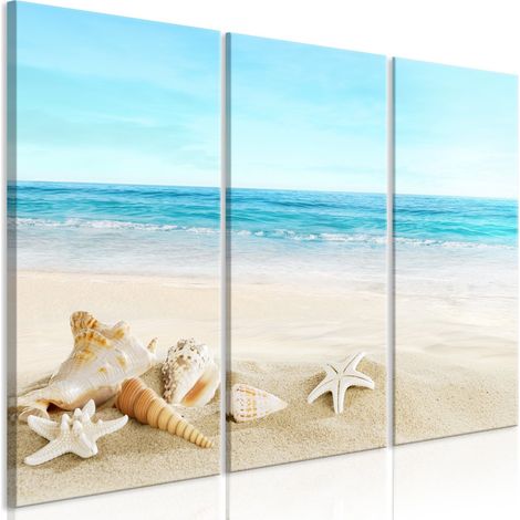 Tableau Blue Calm (3 Parties) - 120 x 80 cm (1/3)