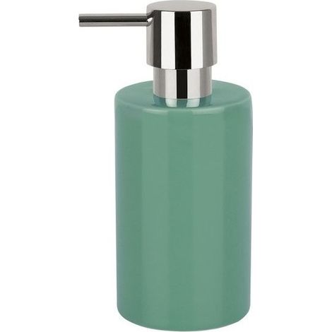 Distributeur de savon Céramique TUBE Vert Mousse (1/2)
