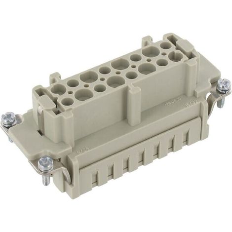 HARTING Han 16E Buchseneinsatz (F) Crimpanschluss, 16-polig+PE 500V, 16A - 1 Stück (1/3)