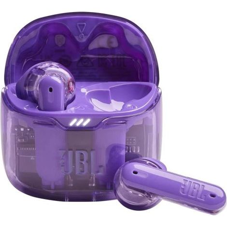 Auriculares Bluetooth JBL Tune Flex Ghost Edition morados (1/4)