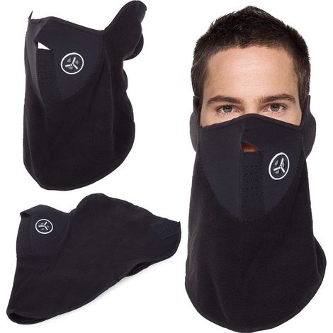 Masque actif thermique pour le visage des cyclistes et des motocyclistes vélo