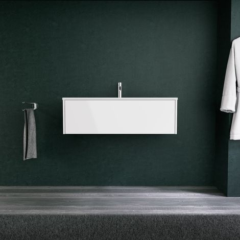 Inda - Mobile bagno 100 cm Bianco lucido con 1 cassetto e lavabo (1/5)