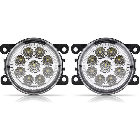 9 LED voiture ronde avant antibrouillard DRL feux diurnes pour Ford Focus blanc (1/5)