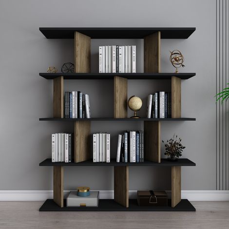Decorotika Grace Biblothèque Bookshelf Etager Blanc Oud Oak (1/5)