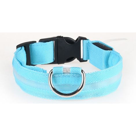 Collier LED rechargeable par USB pour chien de compagnie, clignotant, lumineux, sécurité, lumière en nylon (1/5)