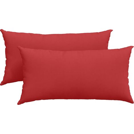Maison Exclusive - Cuscini da Divano 2 pcs Rosso 80 x 40 cm Tessuto