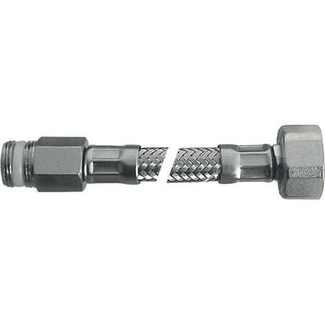 SCELTO DA DESIVERO Flessibile Flex inox con rosone mp3/8"xf3/8"l.1000 codice prod: DSV04696 (1/2)