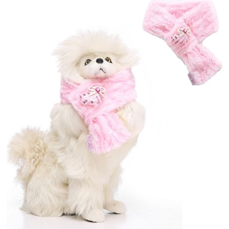 1 écharpe de Noël pour animaux, rouge, polyester, tailles S/M/L, confortable et lavable en machine (1/5)