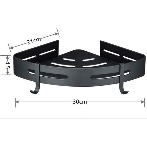 Étagère d\'angle de Douche en Acier inoxydable, Sans Perçage, Pour Rangement Salle de Bains (1/4)