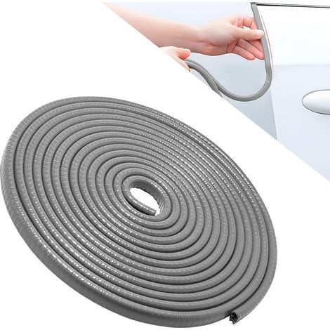 Protection Portiere Voiture, Joint Caoutchouc de Protection Automobile, Protecteurs de Bords en Aluminium pour Portes de Voiture, Universel Accessoires d'extérieur de Véhicule (Gris/10M) (1/5)