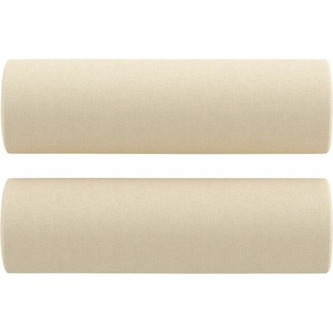 Maison Exclusive - Cojines decorativos 2 uds tela crema 15x50 cm