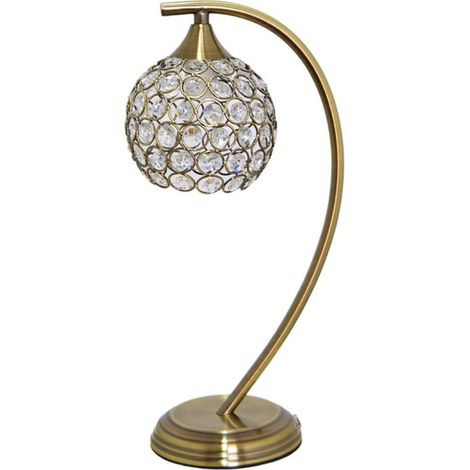 Sobremesa cuero tulipa cristal copen 1xE14