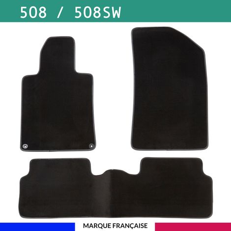 Tapis de voiture - Sur Mesure pour 508 / 508SW (2010 - 2018) - 3 pièces - Tapis de sol antidérapant pour automobile (1/4)