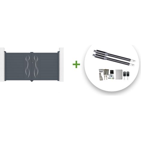 Pack puerta batiente automática LIFE 300 x 160 cm + motor RANGER B150