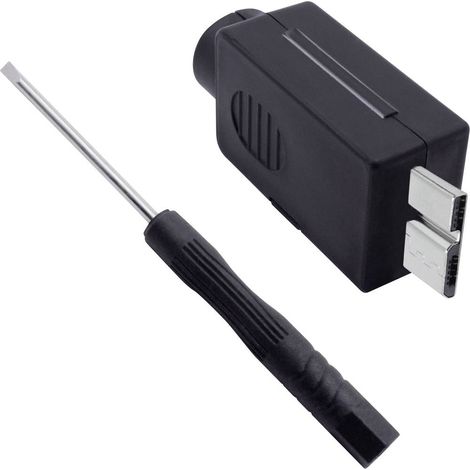 Kit de fiches modulaires Micro-USB 3.0, type B mâle, droit 2001C212 Quadrios Contenu: 1 pc(s) (1/3)