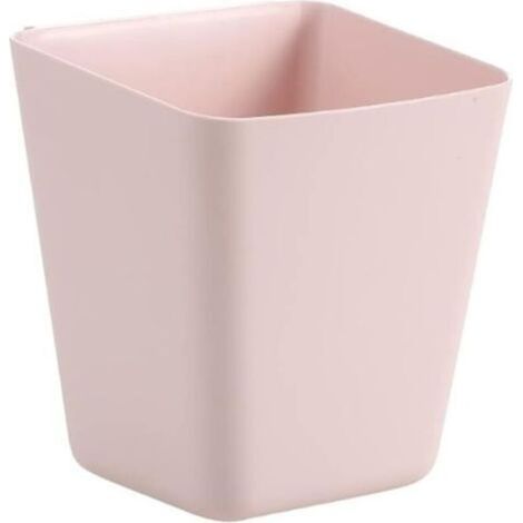 Étagère de bureau, étagère suspendue, boîte de rangement, petite boîte, porte-stylo, panier de rangement simple, boîte de rangement de bureau pour divers objets, ensemble de 3 pièces (rose)