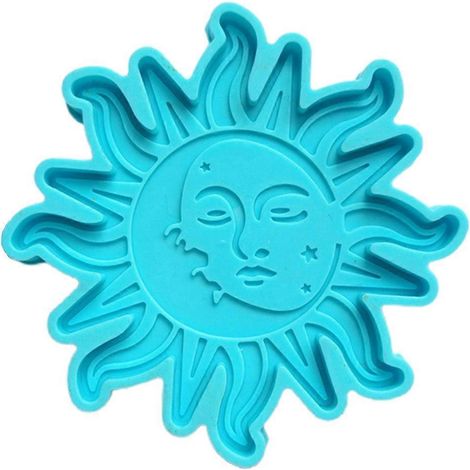 Silikonformen für Untersetzer mit Sonne- und Mondmotiven, Epoxidformen, Gießformen für Kunstharz (1/4)