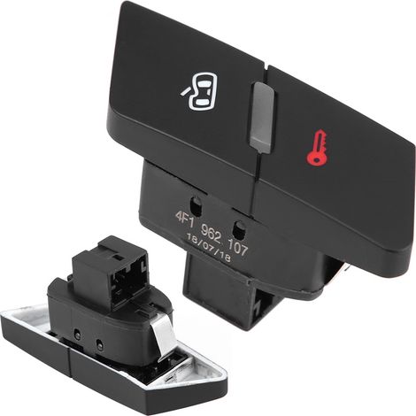 Verrou électrique porte avant gauche avec bouton de verrouillage central pour Audi A6L 2005-2008, pièce 4F1 962 107, interrupteur d'origine (1/5)