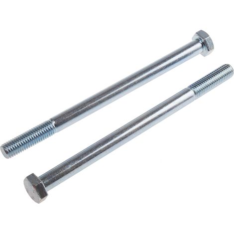 Vis à tête hexagonale, Acier Galvanisé brillant, M10 x 140mm ( Prix pour Sachet de 25 ) (1/2)