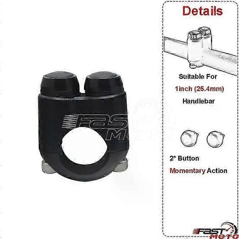 234 Buttons Motorcycle Switch 25mm 22mm Handle Bar Controller Switches Starter Horn Universal 1" Handlebar Switch Cafe Racer( 25mm black) (1/5)