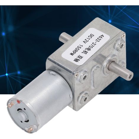 Motoréducteur à vis sans fin 4632-370, moteur carré, double arbre, 150 tr/min (1/5)
