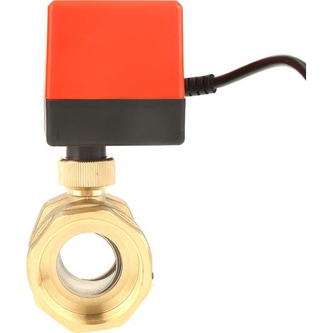Robinet à bille motorisé en laiton 12V DC 1"1/2 DN40 2 voies avec actionneur pour climatisation (1/5)