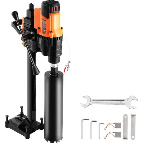Carotteuse à Diamant Diamètre de Perçage 20-250 mm, Perceuse au Diamant avec Support 3200 W, Appareil de Forage Diamant Perçage Humide et Sèche, pour Béton, Brique, Marbre, Construction (1/5)