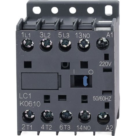 Contacteur AC 6A 1 NO normalement ouvert, Type K, petit pour le contrôle du moteur de réfrigération HVAC, 220V (1/5)