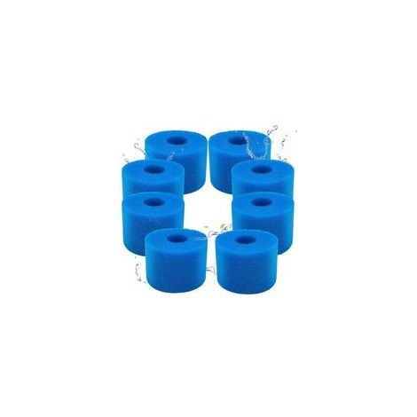 Lot de 8 filtres de Piscine en Mousse Filtre pour Intex Type S1 - Filtre en Mousse pour Spa, Piscine - Réutilisables et lavables - Éponge de Filtration de Type S1（8 pièces） (1/4)