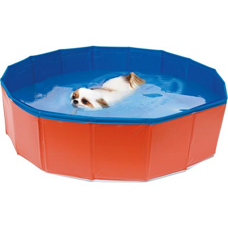 Schwimmbaddurchmesser 120x30 h cm: Spielpool Farbe orange für Hunde