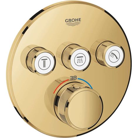 Grohe Grohtherm SmartControl - Thermostat-Duscharmatur, Unterputzmontage, mit 3 Absperrventilen, Cool Sunrise 29121GL0 (1/2)