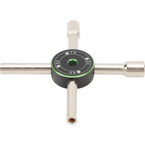 Clé Universelle Électrique 4 Voies pour Armoire de Contrôle, Porte d'Ascenseur, Compteur d'Eau et Valve - 4, 5.5, 7, 8mm - Vert (1/5)