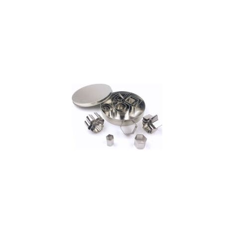 Ensemble de 24 Mini Emporte-Pièces en Acier Inoxydable - Pour Fondant, Pâtisserie et Loisirs Créatifs, Outils de Décoration (1/4)