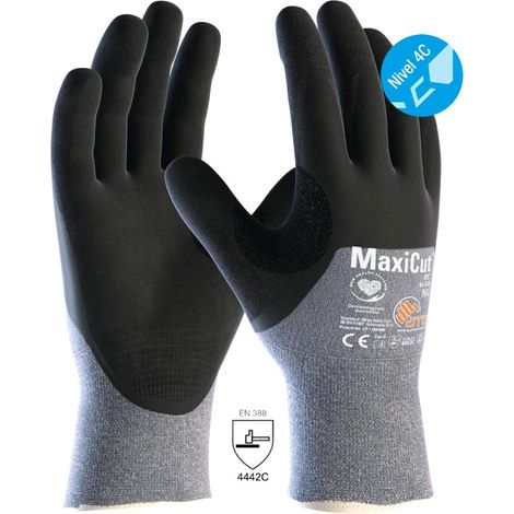 MaxiCut® Oil™ Schnittschutz-Strickhandschuhe (44-505), Schwarz/Blau (1/5)