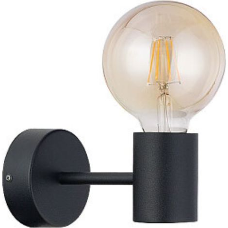 Petite lampe murale Noir H:9cm Métal pour E27 HILDE