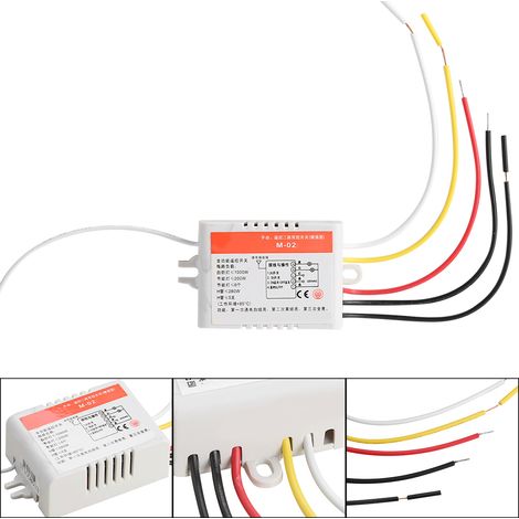 Contrôleur de lampe lumineuse 220V, récepteur, émetteur, télécommande sans fil, système de commutation, 2 canaux (1/5)