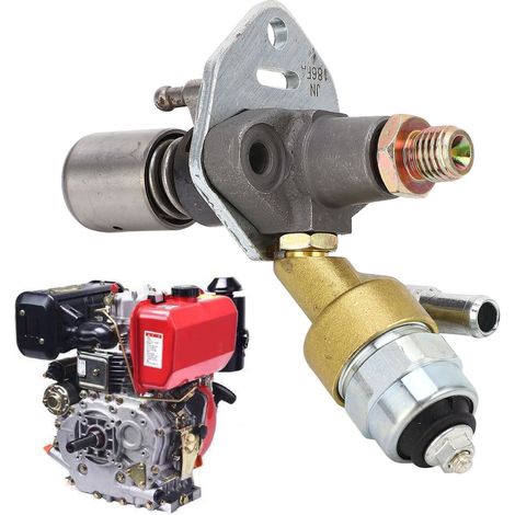 Pièces de générateur à moteur diesel refroidi par air pour mini-motoculteurs : pompe d'injection de carburant 186FA avec électrovanne, injecteur de carburant et injecteur de carburant. (1/5)