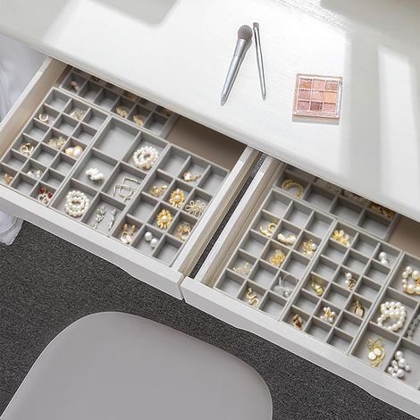 Organiseur Bijoux Tiroir, Lot de 6, Velours, Plateaux, Maison, Tiroir, Jewelry, Tray, Drawer (1/3)