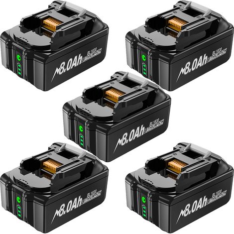 Wiederaufladbarer Akku, 8000 mAh Kapazität, Sicherheitsfunktionen, 5 Stück 8000 Ah (1/2)