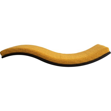 Mensola in legno a forma di gatto, modello Wave, 95 cm, colore senape. (1/5)