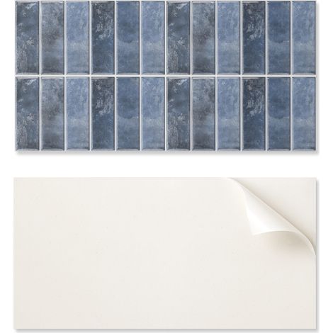Panel de PVC encolado con motivo, perfecto para pasillo, 100x50 cm, azulejos verticales de moda.