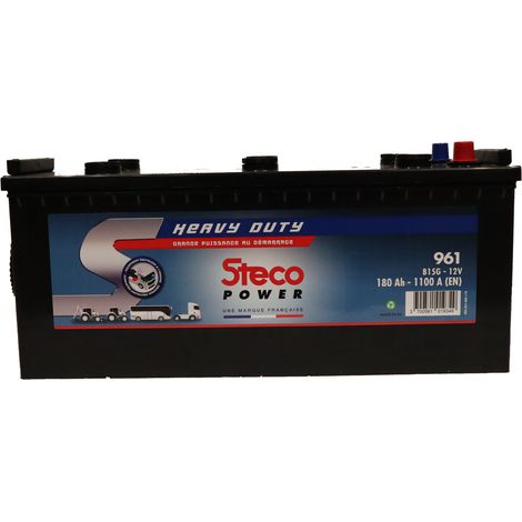 Batterie 12V 180Ah 1100A 512x223x220 mm heavy duty stecopower - 961