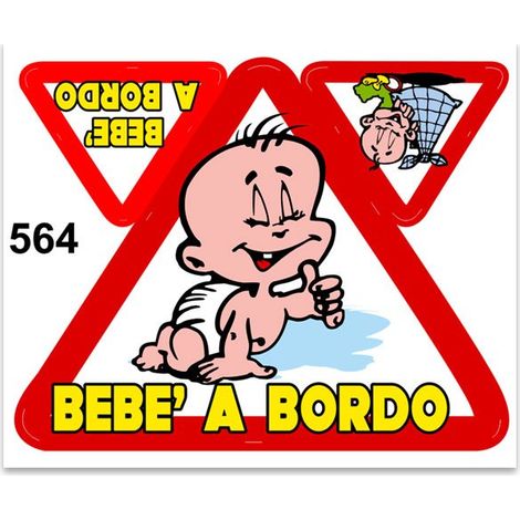 Adesivi Stickers Standard Bebè a Bordo 10 x 12 cm (1/4)
