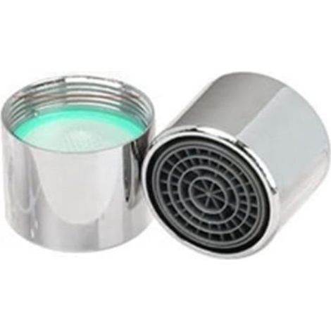 Aérateur de robinet - Filtre de robinet - Aérateur de robinet rotatif - Filetage intérieur 22 mm - Cuivre - Fixation de robinet - Universel - Argent - Pour salle de bain Cuisine - Filtre en plastique (1/5)
