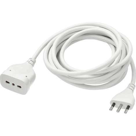 Prolunga Cavo Elettrico Lineare Bipasso Da 3 Metri Con Presa 16A-10A