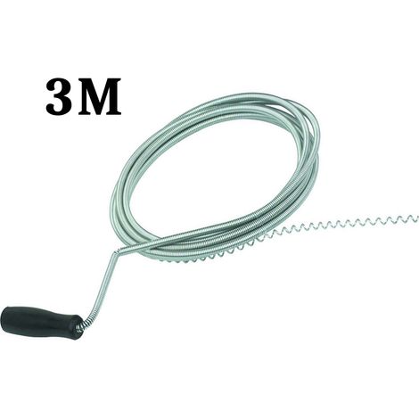 Sturalavandino Spirale 3m Sonda Molla Flessibile Sturatubi Pulizia Tubi Scarico (1/5)