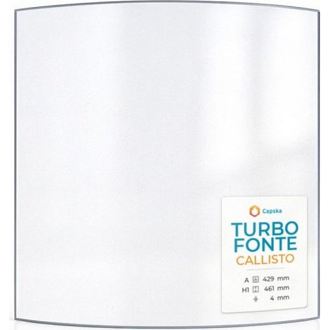 Vitre Turbo Fonte CALLISTO - Verre Courbe pour poêle à bois - 429 x 461 mm (A x H) - 4 mm (1/4)