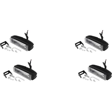 Set aus 2 roten 4-Zoll-LED-Lichtleisten (30 W) für Gabelstapler, Lastwagen und Gefahrenbereiche in Lagerhallen. (1/5)