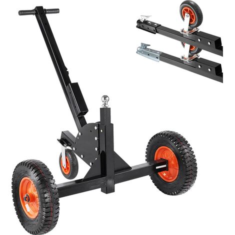 Chariot de remorque, capacité de charge sur timon 1500 lbs, déplaceur 2-en-1 avec boule de 2 pouces, pneus pneumatiques 16 pouces et roue universelle, portable pour voiture, camping-car et remorque. (1/5)